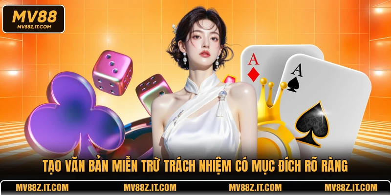 Tạo văn bản miễn trừ trách nhiệm có mục đích rõ ràng